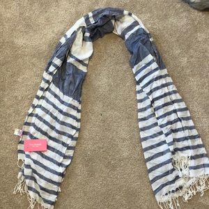 Blue and white scarf